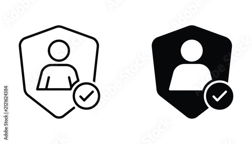 Verified user icon with checkmark in badge