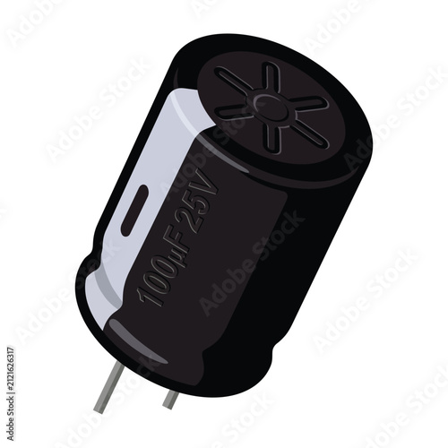 Obraz na płótnie Black electrical plug with two metal prongs and white connector
