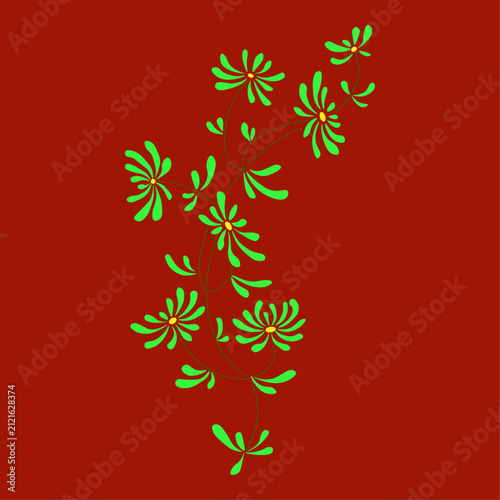 Small daisy green chrysanthemums