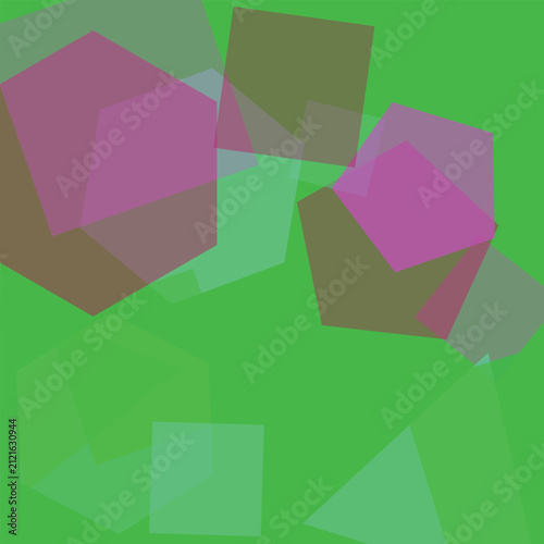 Abstract Geometric Polygon Shapes in Vibrant Colors Vector Art