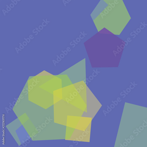 Abstract geometric polygons vector art with vibrant colors