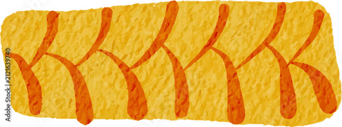 Abstract yellow and orange zigzag pattern on textured background