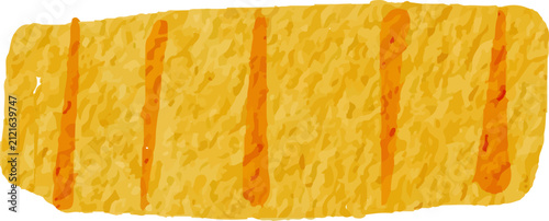 Golden brown puff pastry with diagonal cuts on top