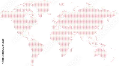 pink halftone dotted world map illustration vector 
