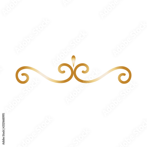 Elegant gold decorative swirl design