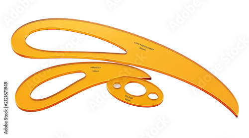 Obraz na płótnie Amber Acrylic Drafting Curve Set