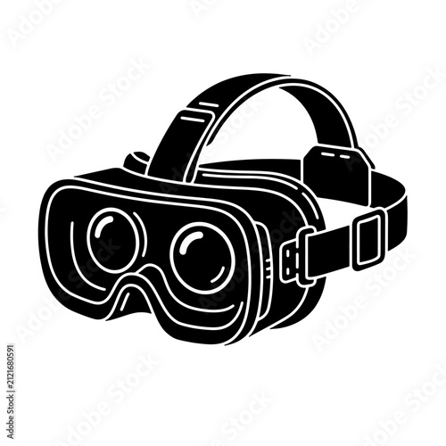 Virtual reality headset displays modern optical technology designed for advanced digital visual immersion.