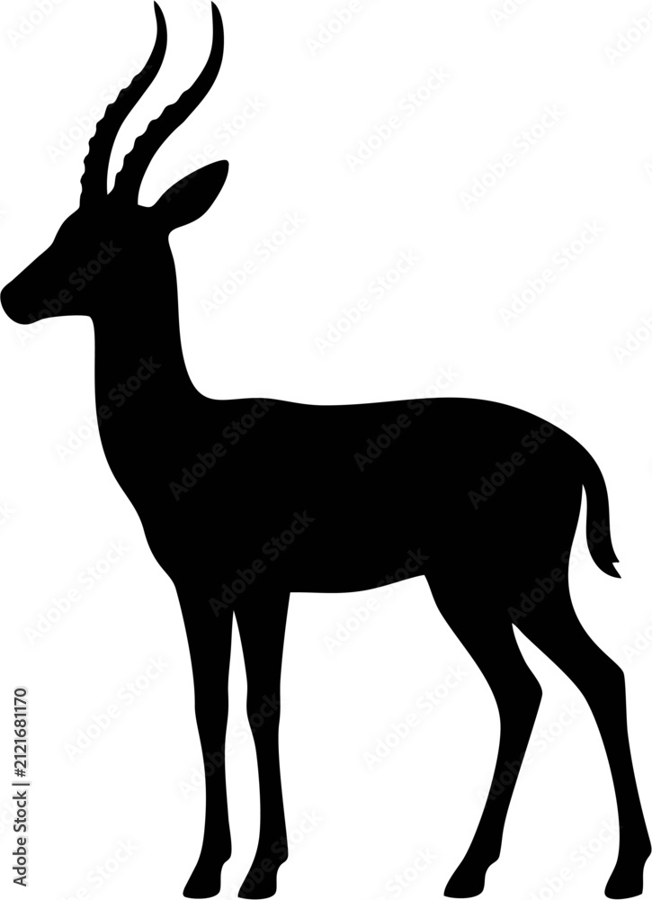 Obraz premium Standing Gazelle Silhouette V...