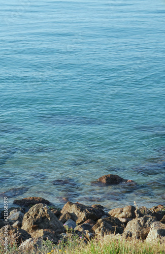 	
Sea, a look at relaxation, vertical shot.