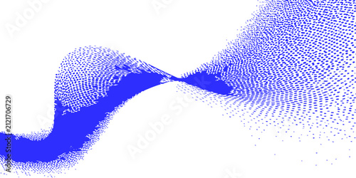 Abstract Blue and White Wave Background with Flowing Curved Lines Modern Vector Design Gradient Motion Texture and Digital Technology Concept