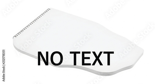 Blank Spiral Notebook with Large Black 'NO' Text and Copy Space