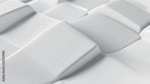Glossy white surfaces with soft moving shadows background animation