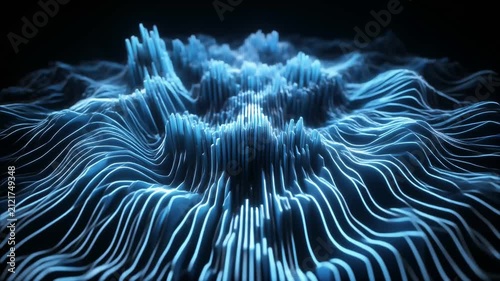 Glowing force-field distortion rippling outward background animation