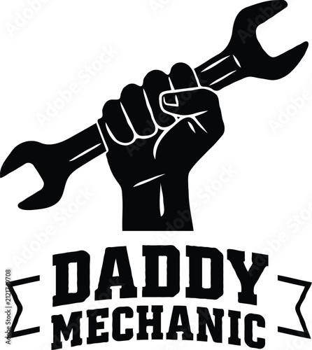 Daddy Mechanic Diesel Garage Typography