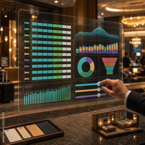 Hotel Revenue and Occupancy Dashboard with Hospitality Analytics and Copy Space