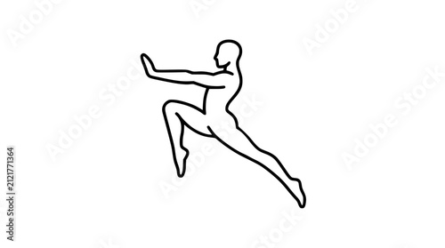 Running clear symbol black icon on white background