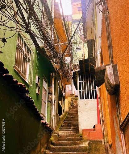 Rocinha is the Largest Favela in Brazil and is Located in Rio de Janeiro City, street view 
