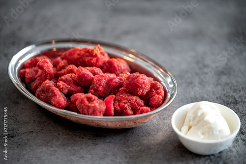 Crunchy oil fried indian snacks. Traditional tea time snack,