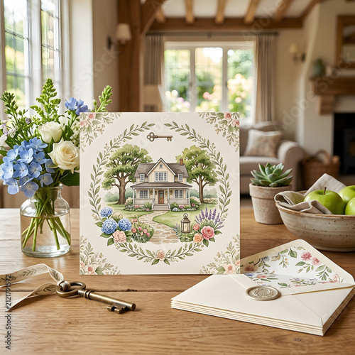 Elegant floral arrangement in a decorative vase on a wooden table.