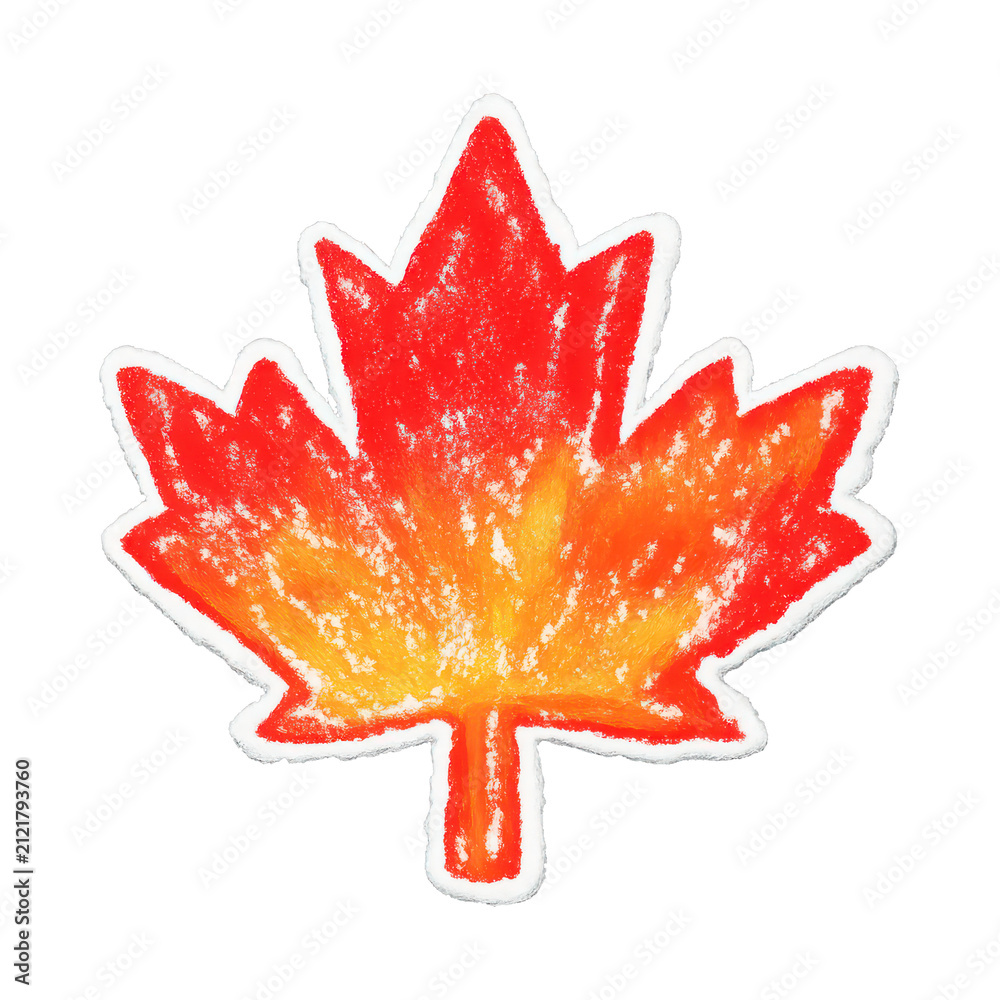 Obraz premium PNG Vibrant autumn maple leaf illustration.