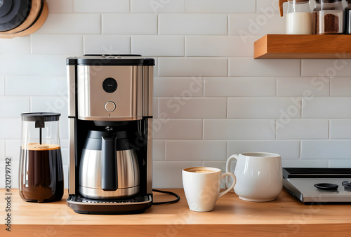 Modern stainless steel coff...