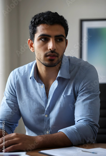 Young middle eastern man in...