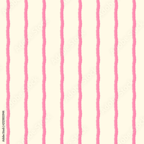 Pink watercolor vertical stripes seamless pattern background.