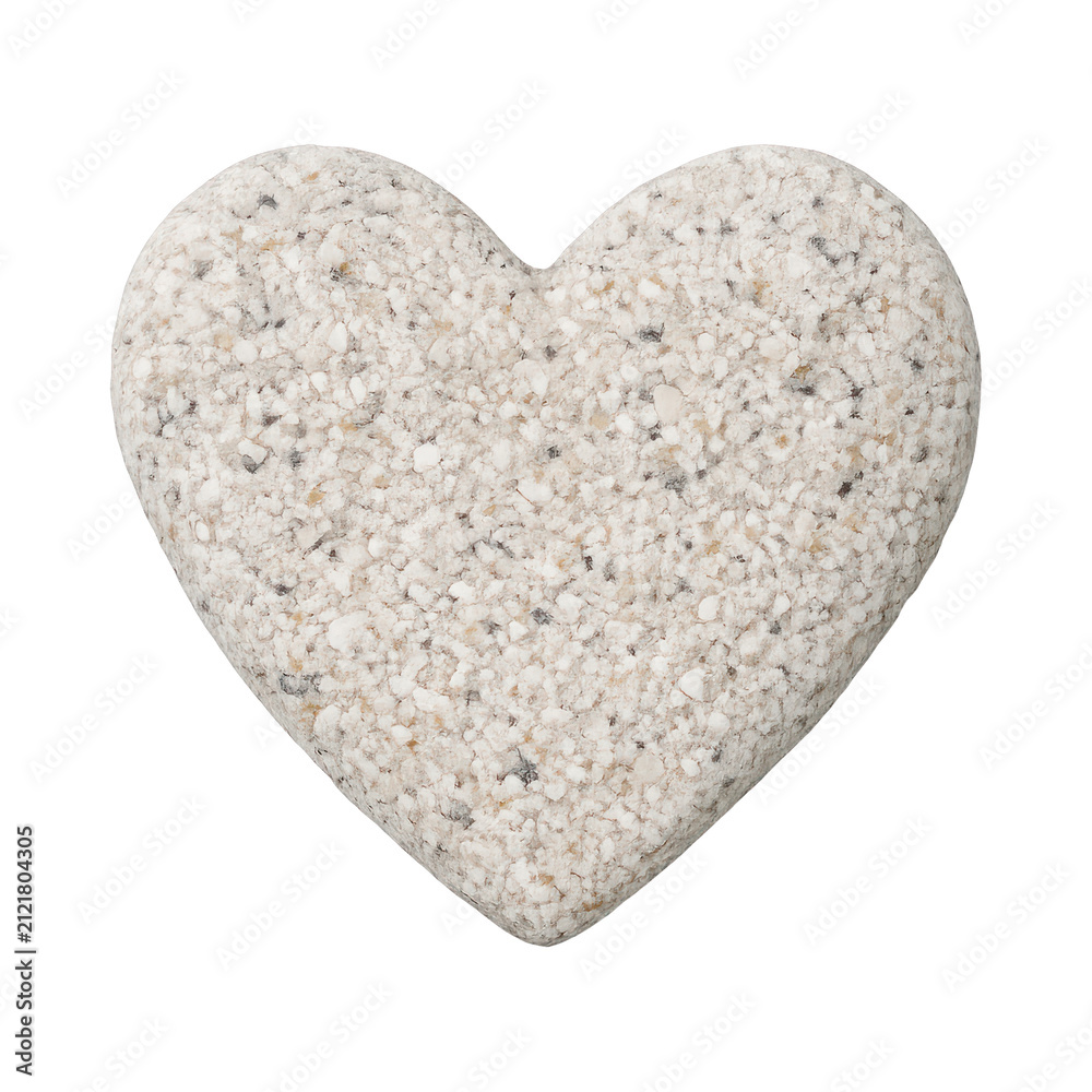 Fototapeta premium PNG Heart-shaped stone with texture.
