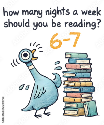 Cute Reading Duck with Books PNG, Funny Reading Nights Typography Design, Back to School Sublimation Graphic, Digital Download