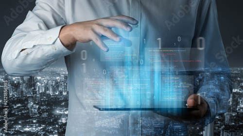 Cuadro en lienzo Unsecure and buggy programming code filled with errors and strange logic