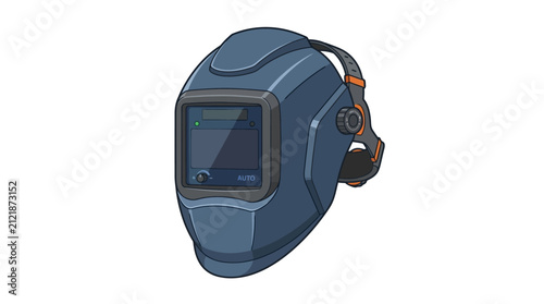 Obraz na plátně Digital Illustration of a Protective Industrial Welding Helmet