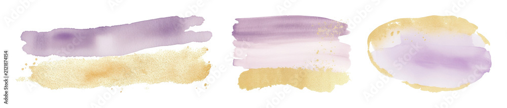 Fototapeta premium PNG Elegant watercolor brush strokes on transparent background