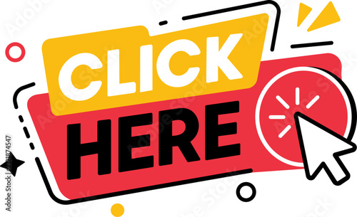 Flat vector banner badge featuring bold 