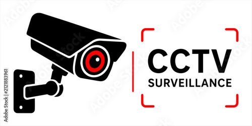 Security and Surveillanc Icon. Vector Icon Design. Security camera icon set, black CCTV surveillance vector symbols, 6 professional monitoring equipment icons, modern flat and silhouette.