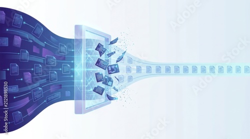 Digital document filtering through a policy layer reduces a broad information stream to an approved data subset with clean copy space