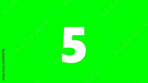 Number Counter Green Screen Animation 0 to 10