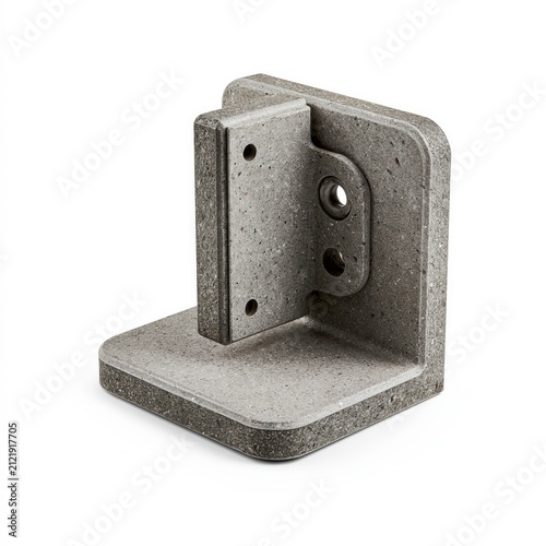 Grey composite condenser mounting pad with bracket for mini split outdoor unit