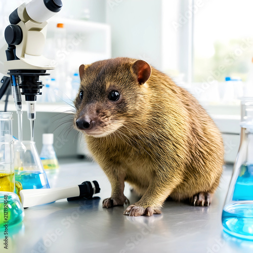 Small furry rodent in a lab...