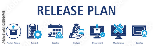 Release Plan Web Banner web banner icon vector illustration