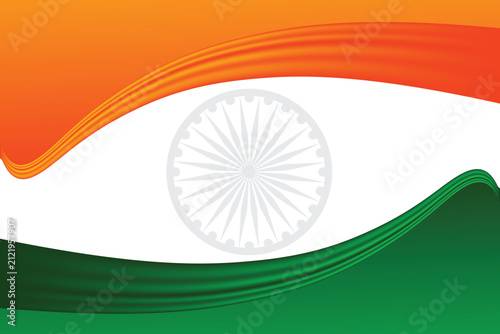 Creative indian independence day concept wave background