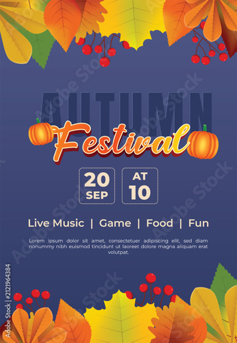 Autumn Festival Event Flyer Template