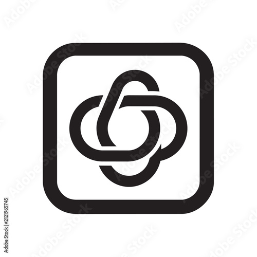 Abstract geometric logo icon. Minimalist vector symbol for modern branding and design.