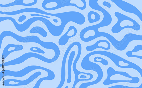 Abstract blue liquid water flow and wave pattern vector background