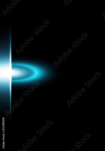 Abstract Light Beam on Dark Background.