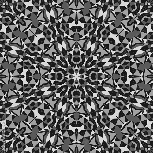 Black and white gray ornament geometric