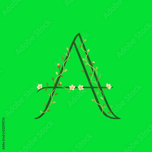 green tree on white background