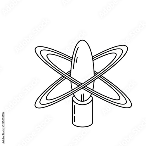 Stylized Atom or Light Bulb Icon