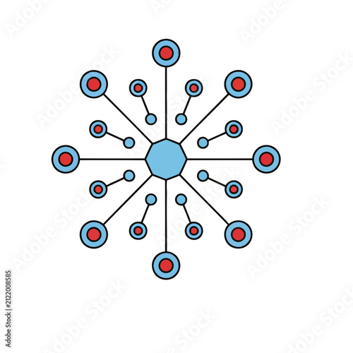 Abstract geometric pattern with circles and lines