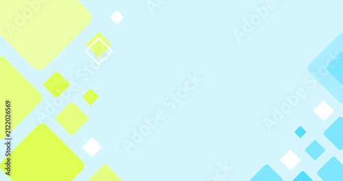 Yellow Blue Flat Squares on Background wallpaper Template