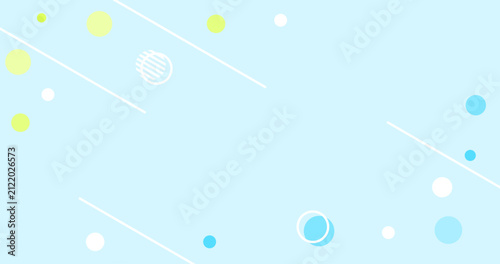 Blue background with circles and Line Flat Copy Space